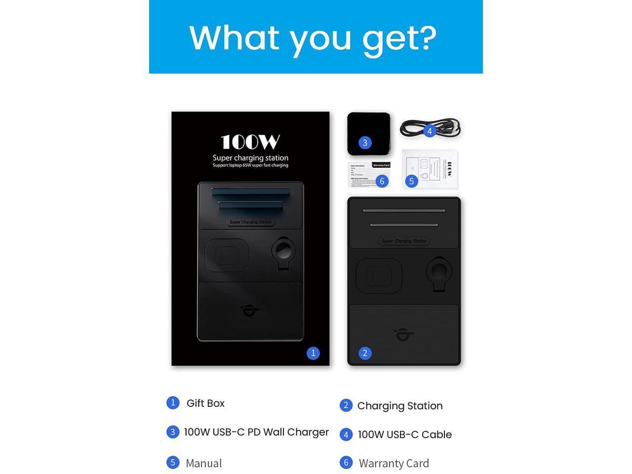 Techsmarter 5-in-1 Wireless Charging Station