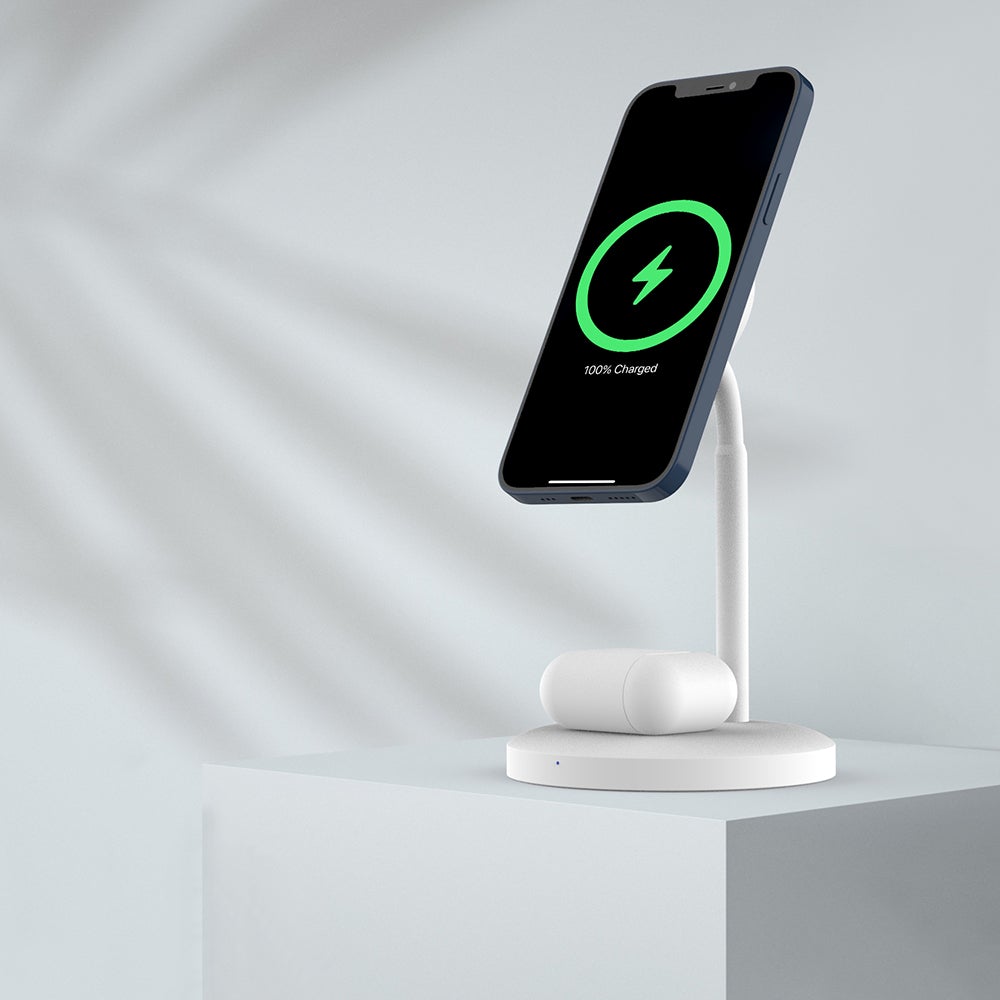 MagBoost 2-in-1 Magnetic Wireless Charger Stand - TechsmarterTechsmarterWireless Charger