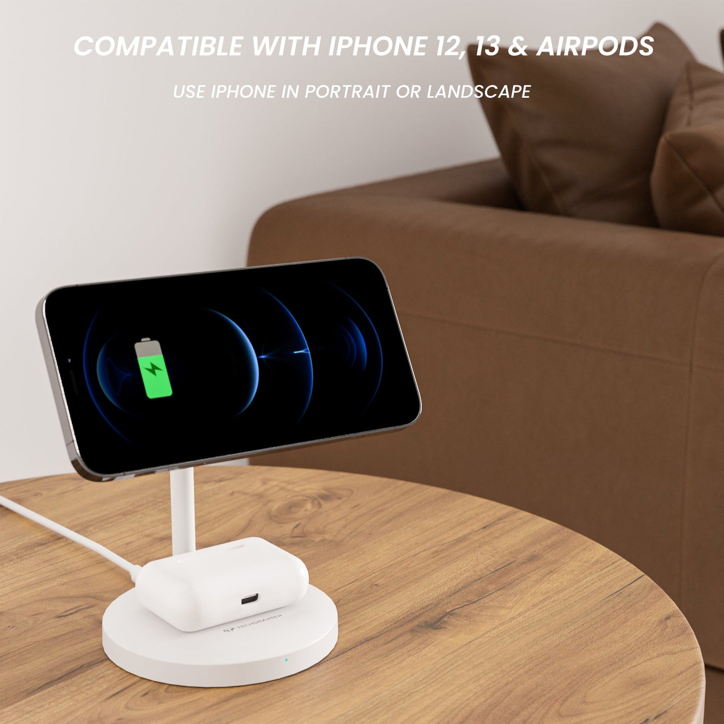 MagBoost 2-in-1 Magnetic Wireless Charger Stand - TechsmarterTechsmarterWireless Charger