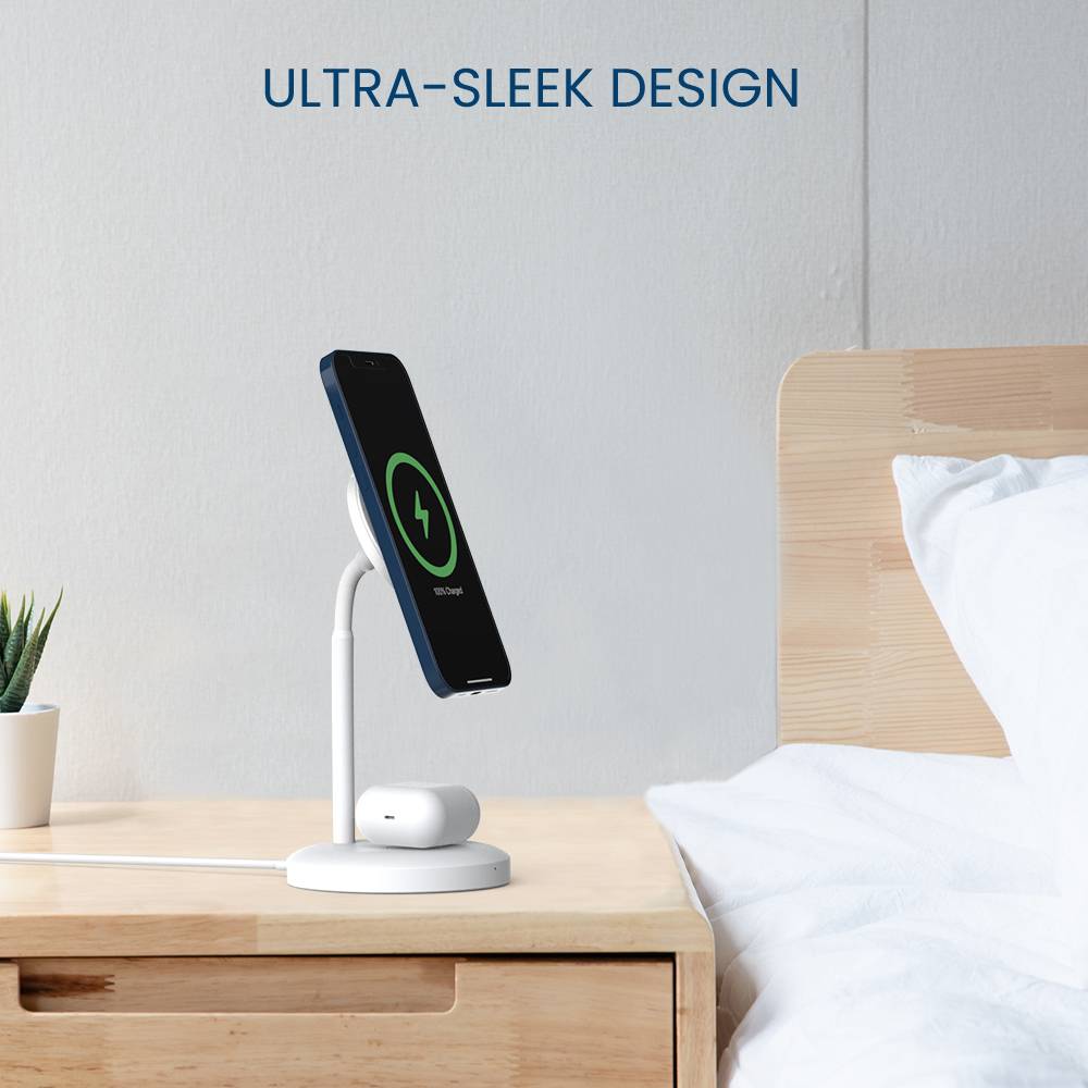 MagBoost 2-in-1 Magnetic Wireless Charger Stand - TechsmarterTechsmarterWireless Charger
