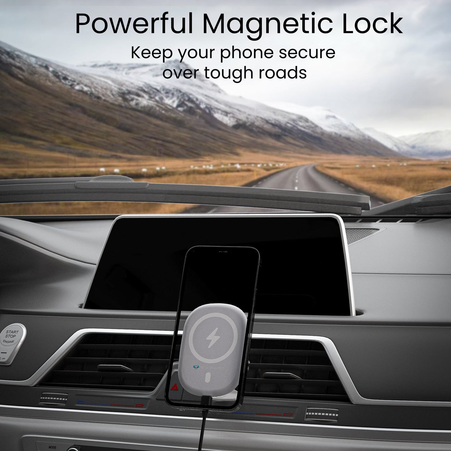 MagBoost Magnetic Wireless Car Charger - TechsmarterTechsmarterCar Mount Charger