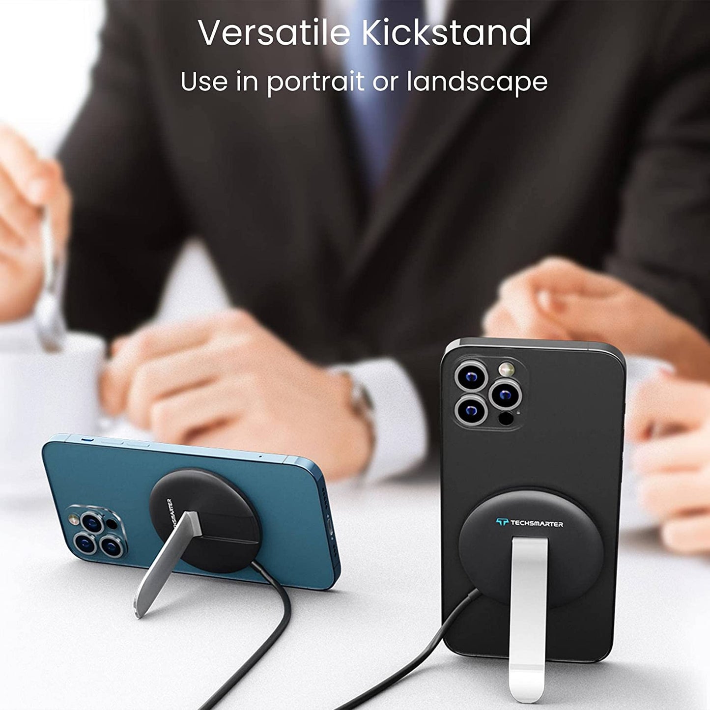 MagBoost Wireless Charging Stand with Kickstand - TechsmarterTechsmarter