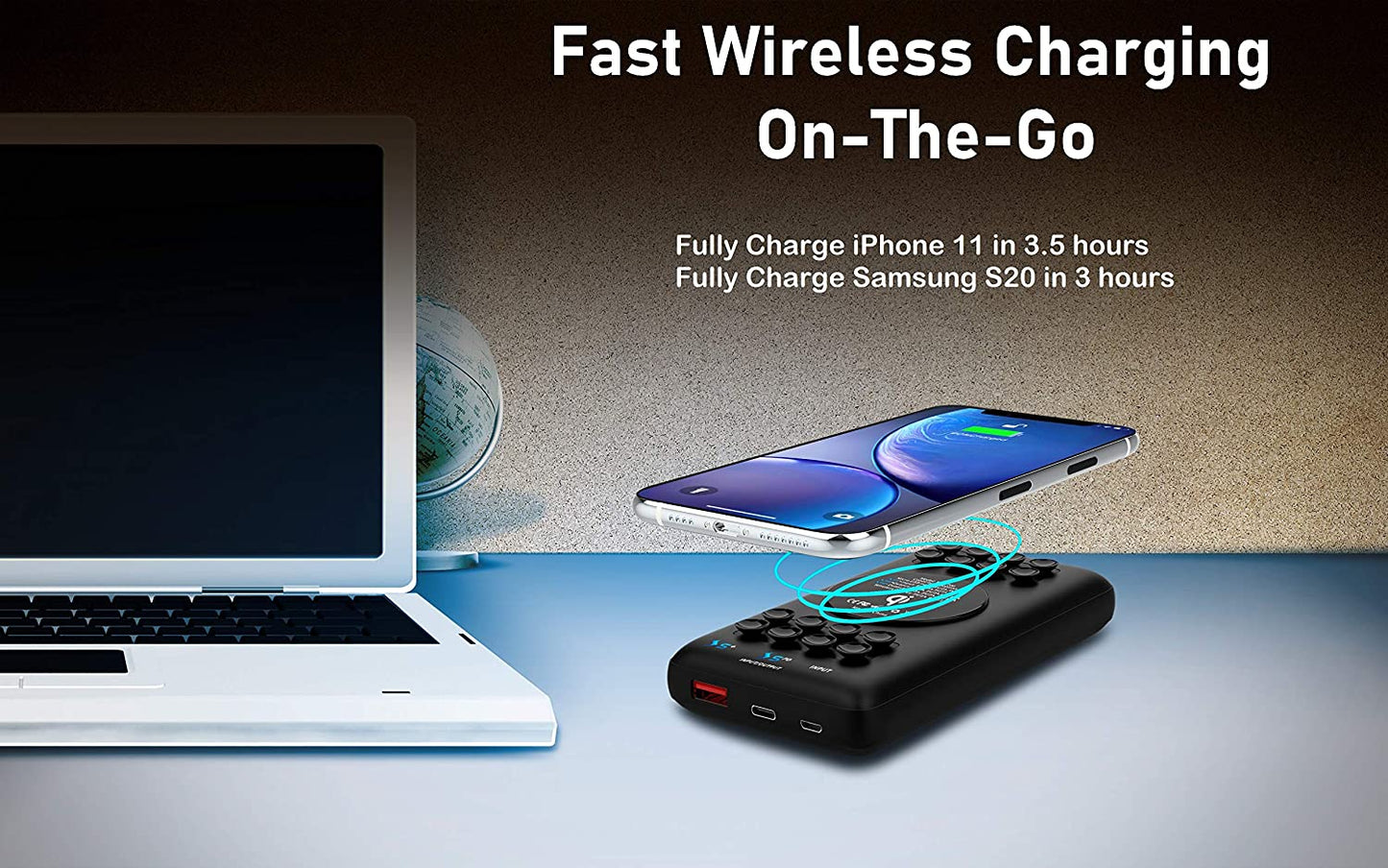 TSBar 20000mAh Wireless with Suction - TechsmarterTechsmarter