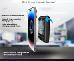 TSBar 8,000mAh Wireless Power Bank with Suction Cups