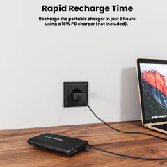 TSBar 12,000mAh Wireless Power Bank with Suction Cups