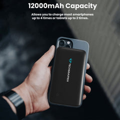 TSBar 12,000mAh Wireless Power Bank with Suction Cups