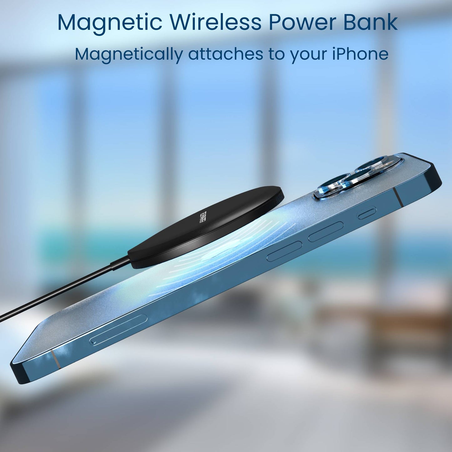 MagBoost Magnetic Wireless Charger with Wall Charger - TechsmarterTechsmarter