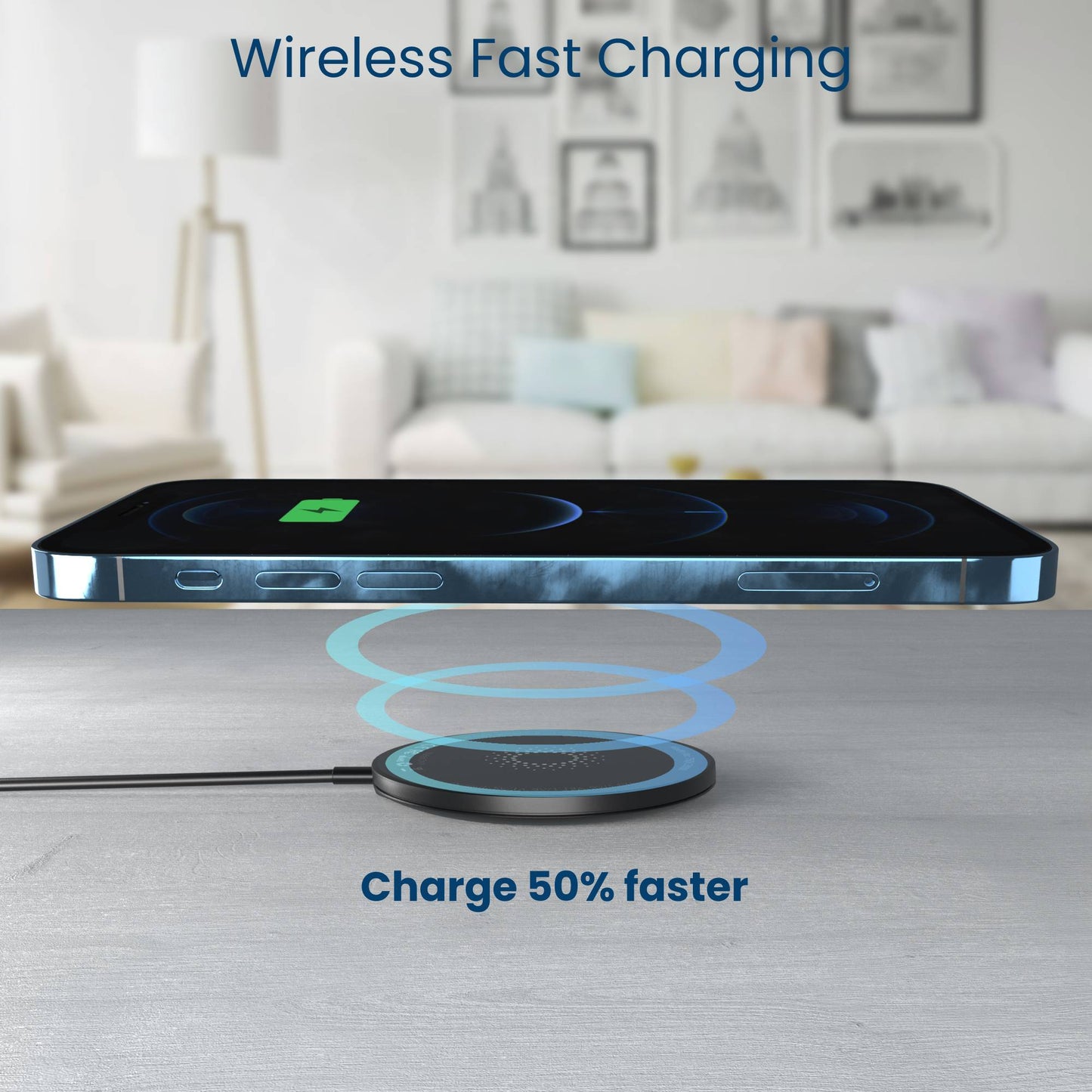 MagBoost Magnetic Wireless Charger with Wall Charger - TechsmarterTechsmarter