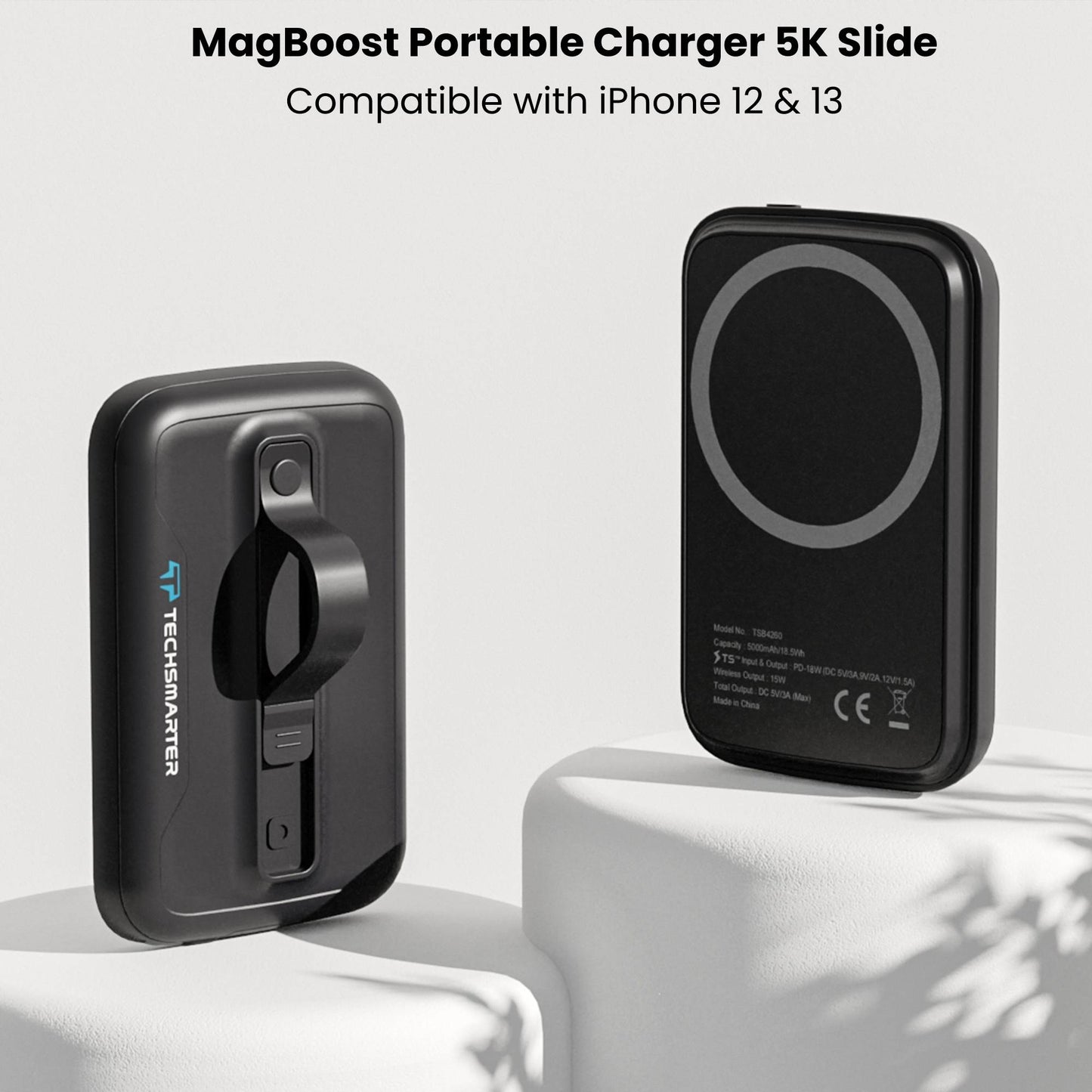 MagBoost Portable Charger 5K Slide - TechsmarterTechsmarter