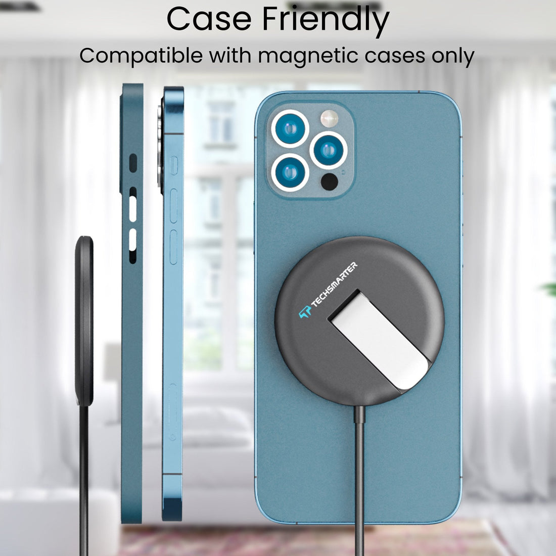 MagBoost Wireless Charger Kickstand with Wall Charger (MagSafe ...