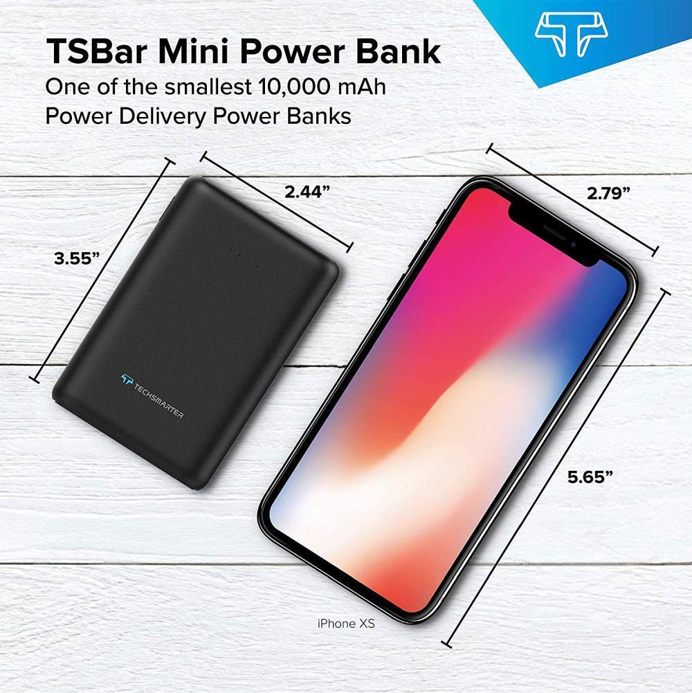 TSBar 10000mAh 18W PD Mini - TechsmarterTechsmarterPortable Power Bar