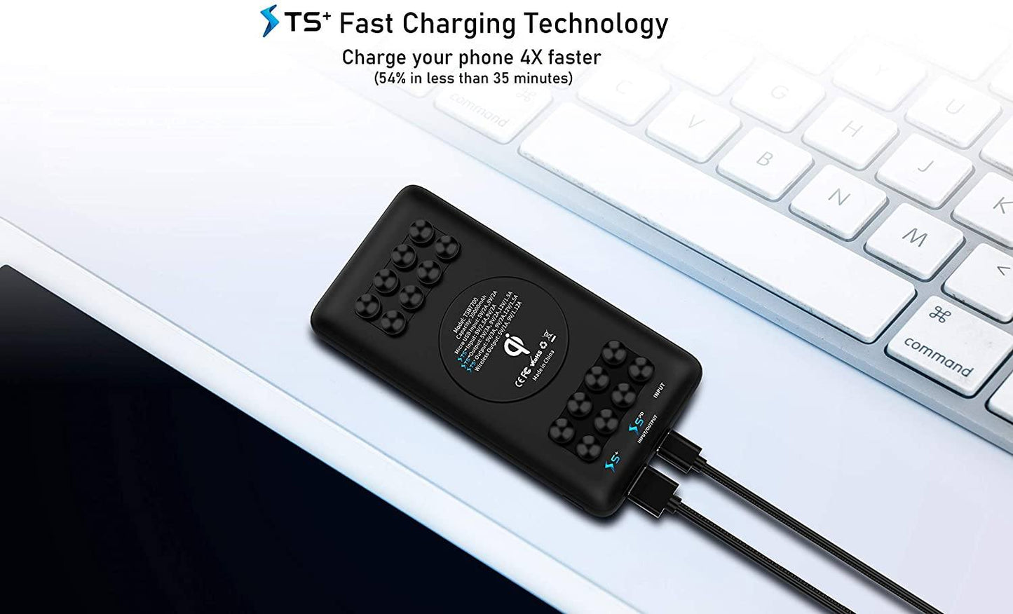 TSBar 20000mAh Wireless with Suction - TechsmarterTechsmarter