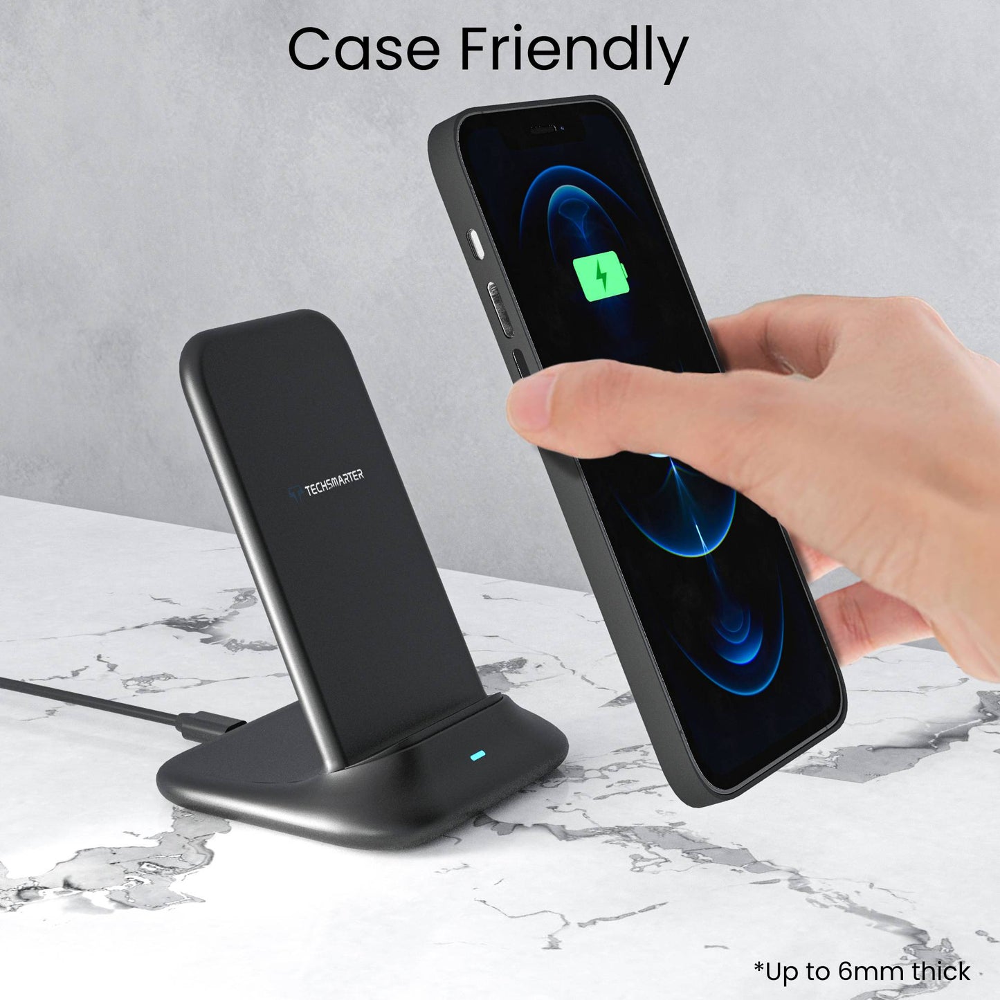 TSWireless 10W Fast Charging Wireless Charger & Stand - TechsmarterTechsmarterCharging Stand