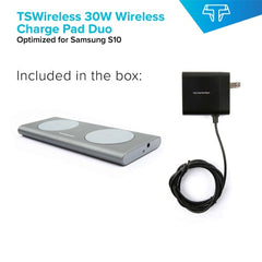 TSWireless 15W Dual Wireless Fast Charging Pad - TechsmarterTechsmarterCharging Station