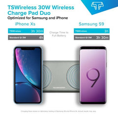 TSWireless 15W Dual Wireless Fast Charging Pad - TechsmarterTechsmarterCharging Station