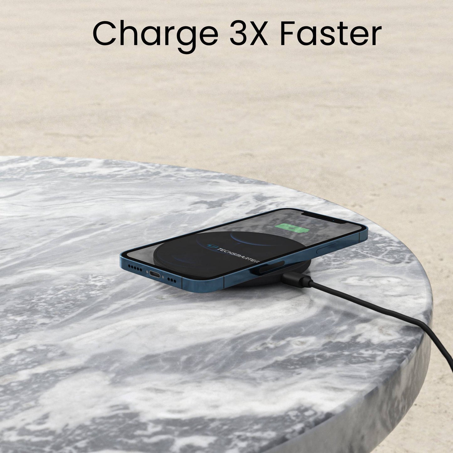 TSWireless 15W Wireless Charger Pad with Wall Charger - TechsmarterTechsmarterCharging Station