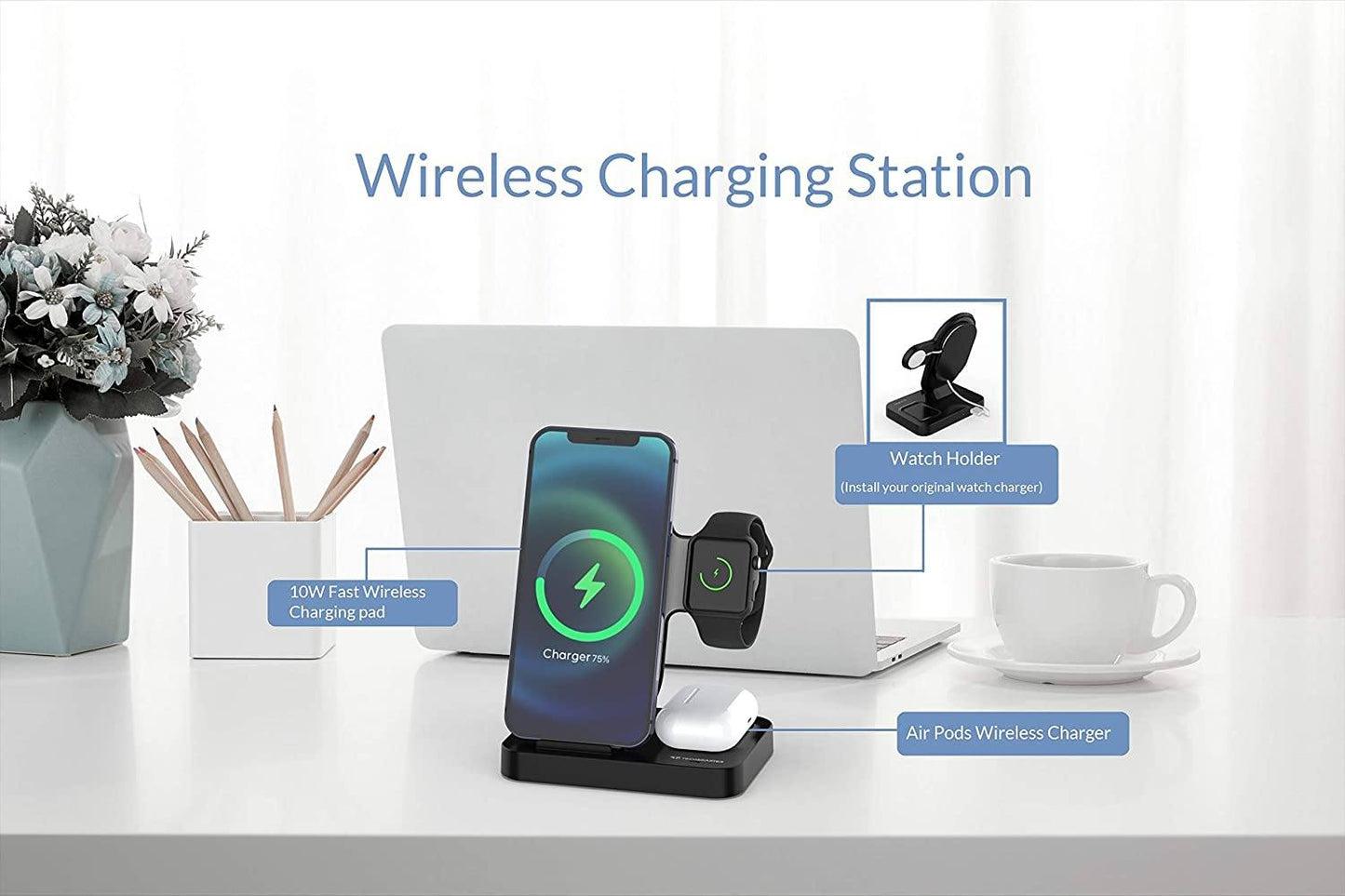 TSWireless 3-in-1 Charging Station - TechsmarterTechsmarter