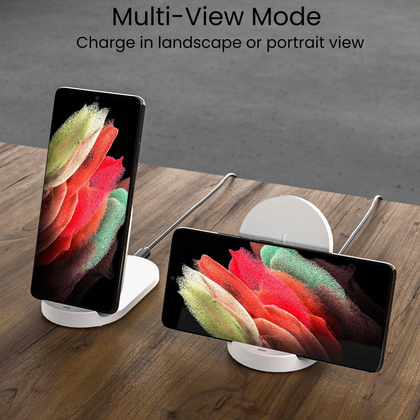 TSWireless Charger Pad and Stand with Wall Charger - TechsmarterTechsmarter